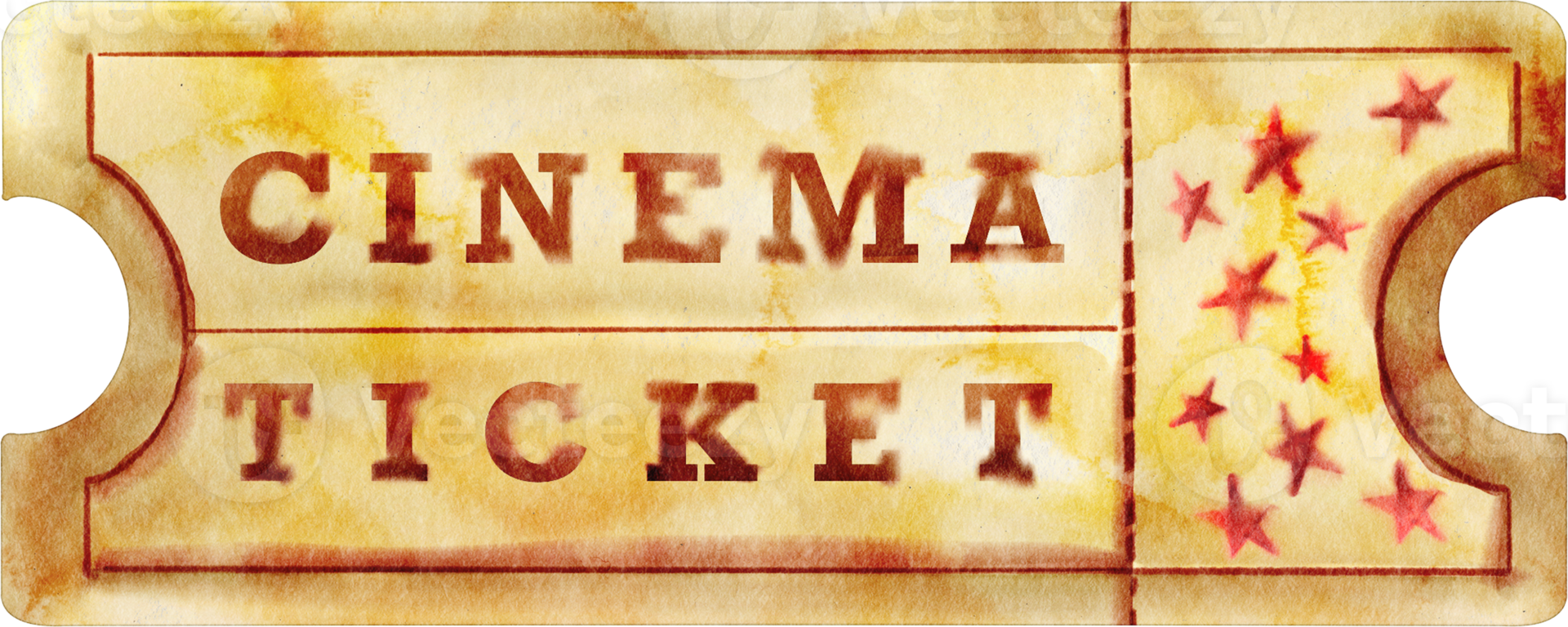 ingresso aquarela cinema png