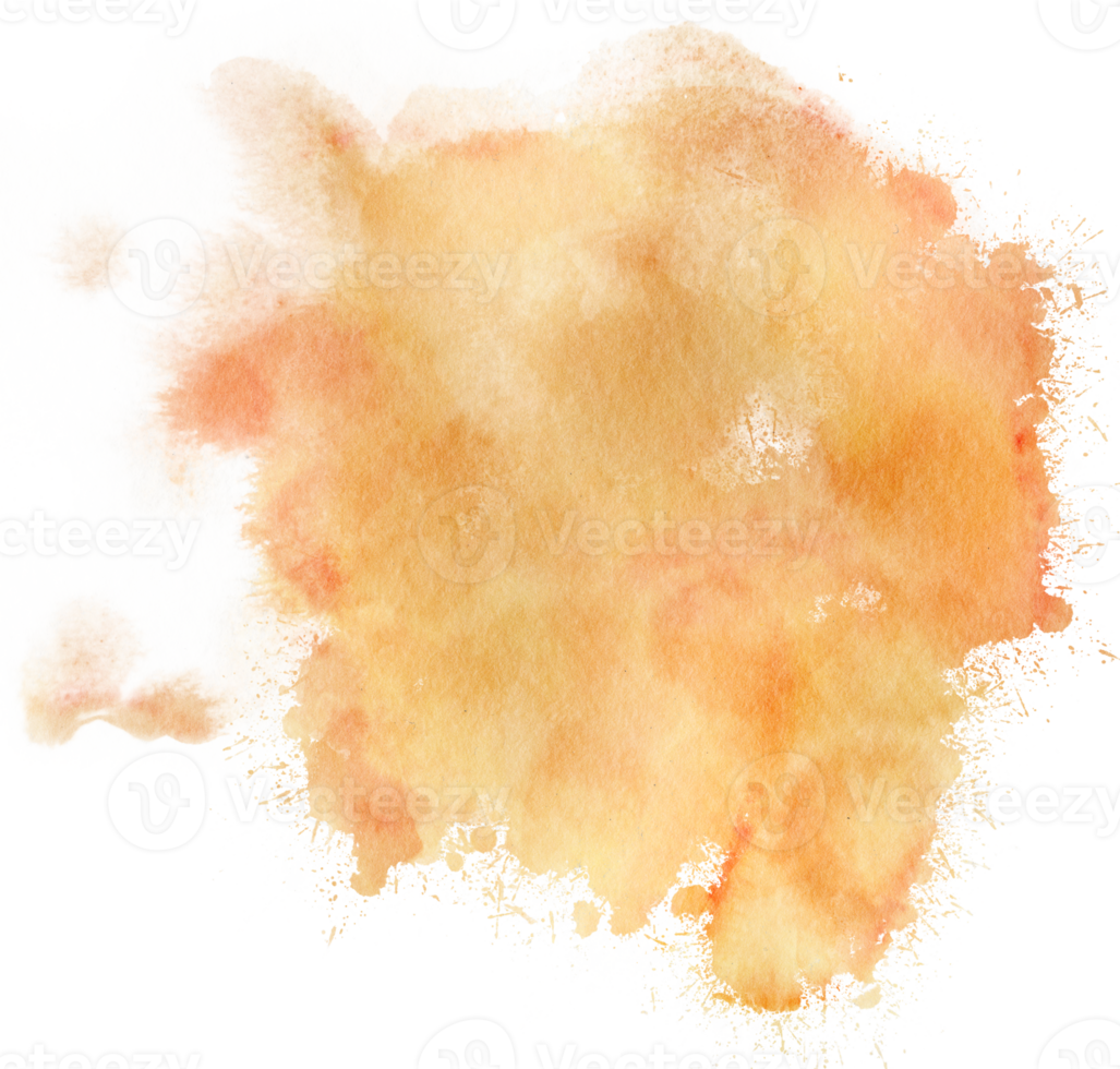 Aquarell orangefarbener Fleck png