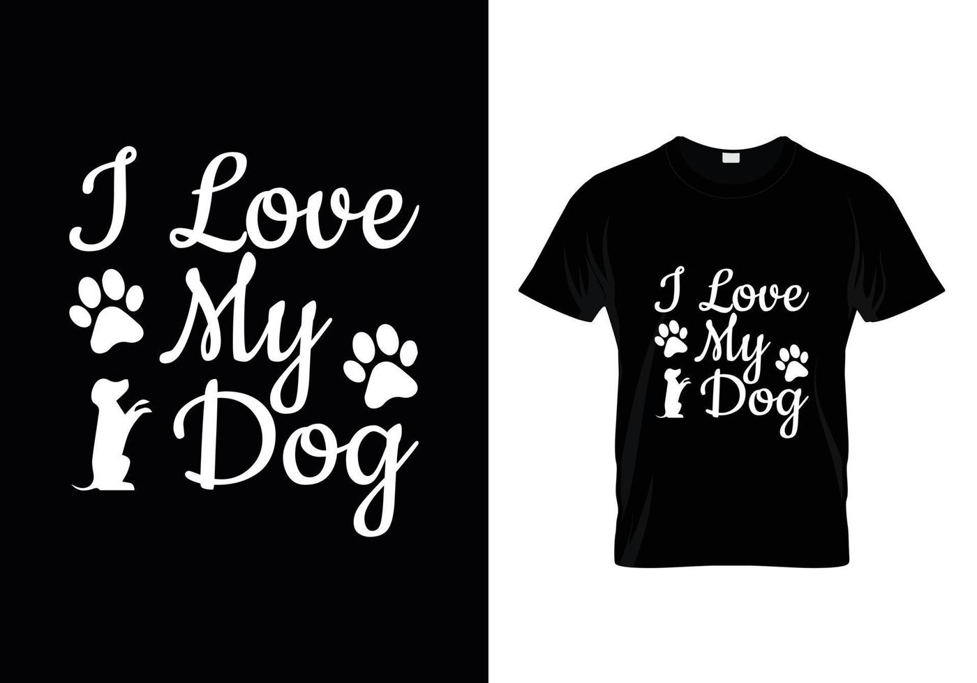 diseño de camisetas para perros. diseño de pata para los amantes de los perros. diciendo - mi perro piensa que soy genial. vector