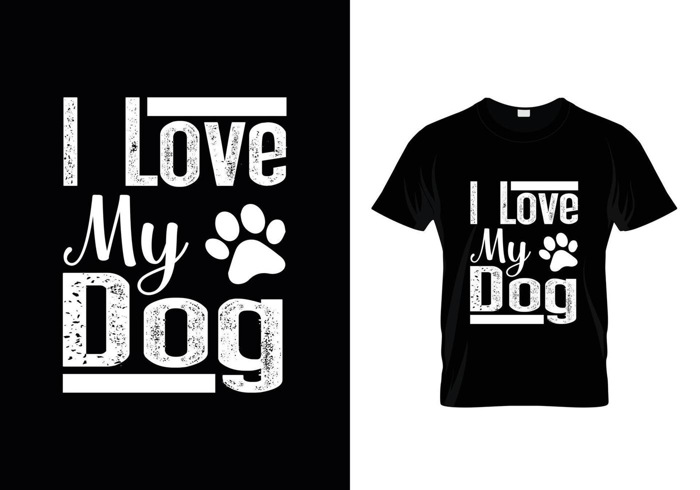 Dog t shirt design. Paw design for dog lovers. Saying - My dog thinks I am great. vector