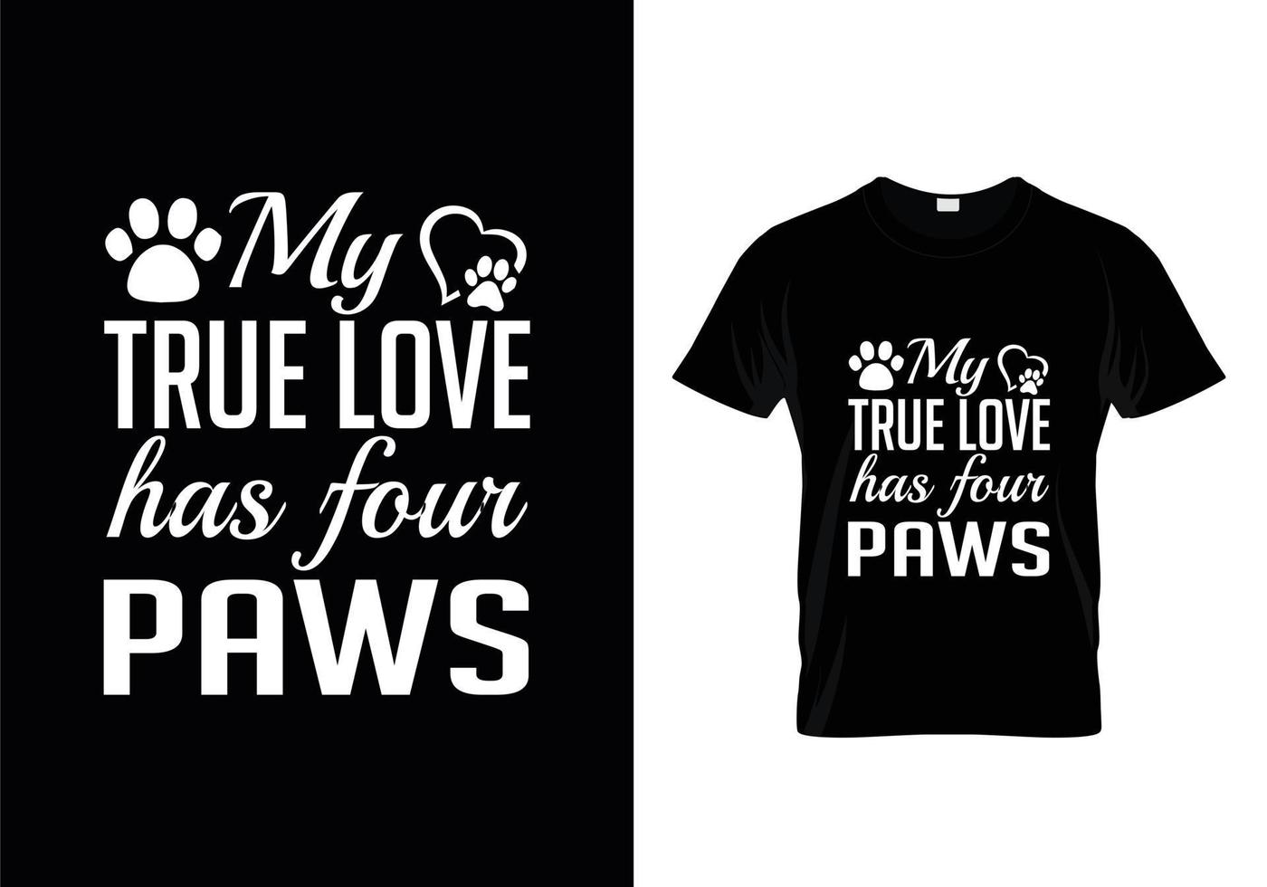 Dog t shirt design. Paw design for dog lovers. Saying - My dog thinks I am great. vector