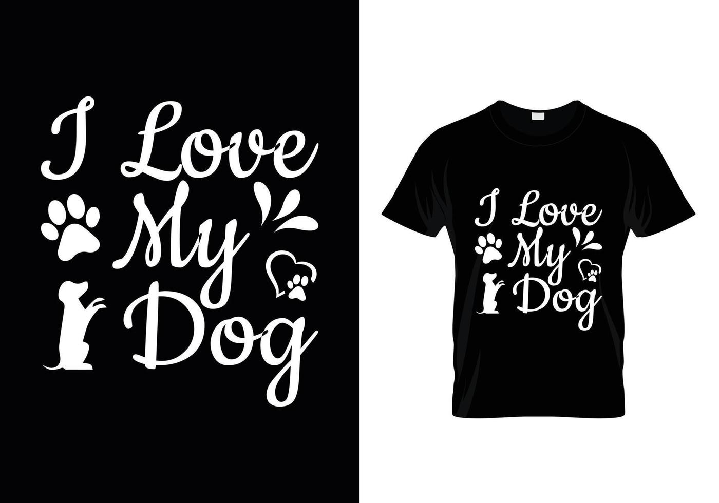 Dog t shirt design. Paw design for dog lovers. Saying - My dog thinks I am great. vector