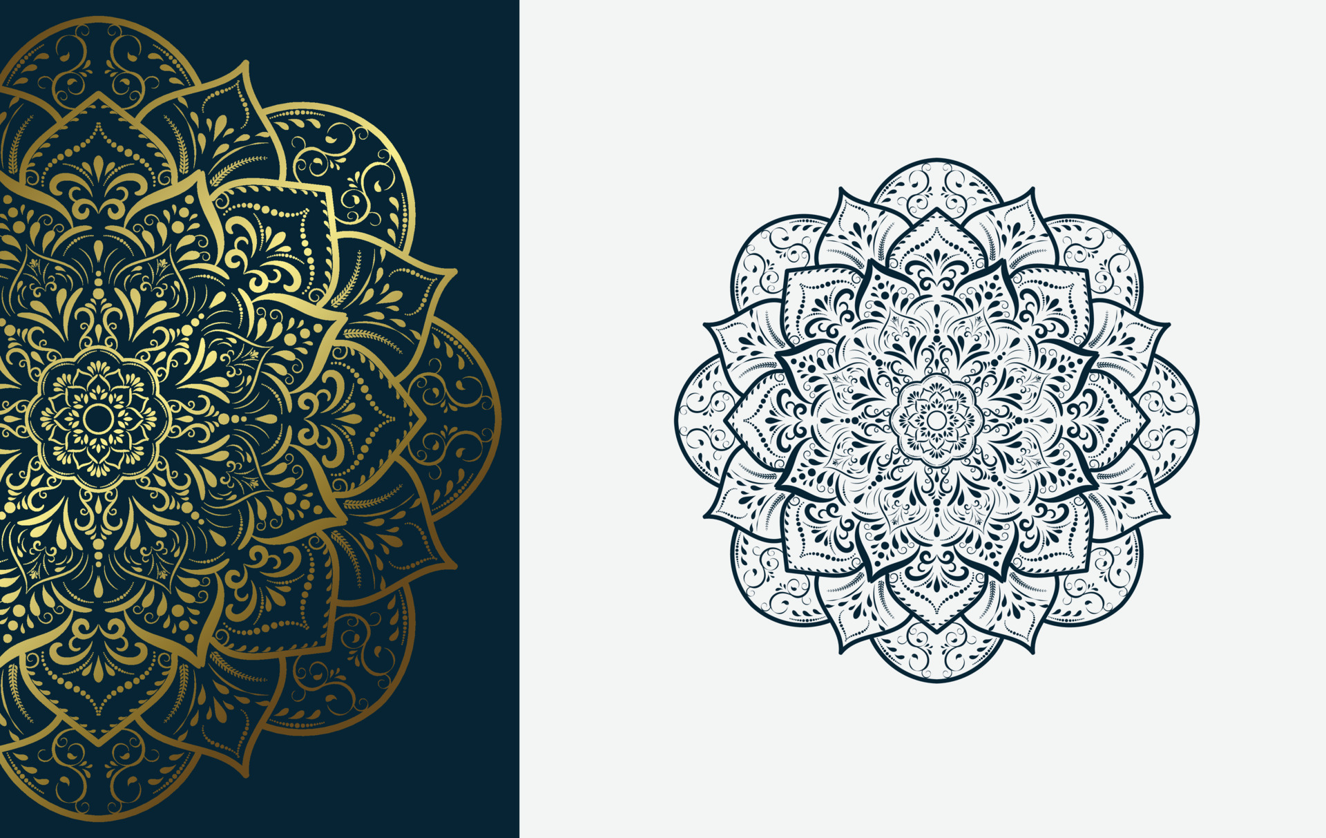 Mandala Style Vector Shapes Design Collection 16536364 Vector Art at