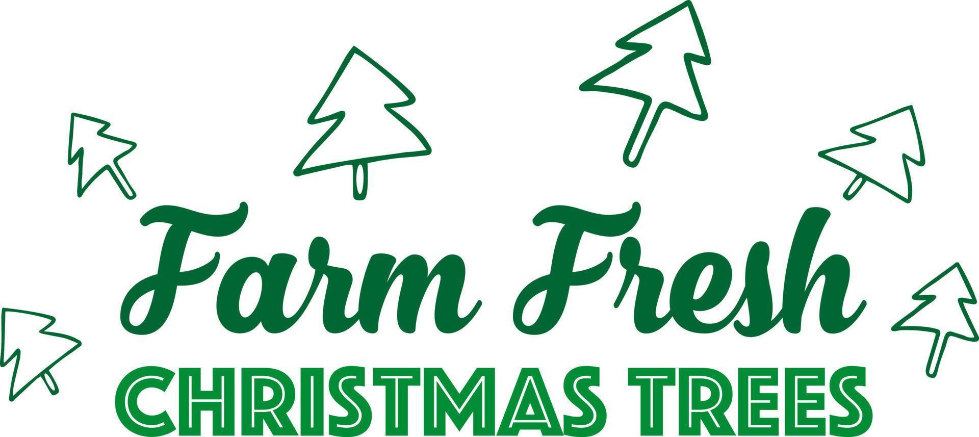 Fam fresh christmas trees. Matching Family Christmas Shirts. Christmas Gift. Family Christmas. Sticker. Card. vector