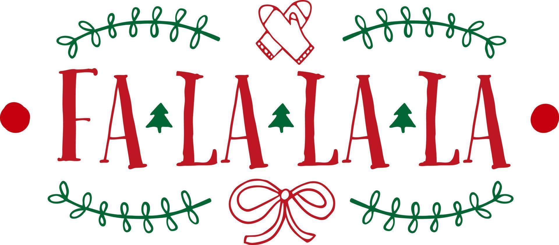 Fa la la la. Matching Family Christmas Shirts. Christmas Gift. Family Christmas. Sticker. Card. vector