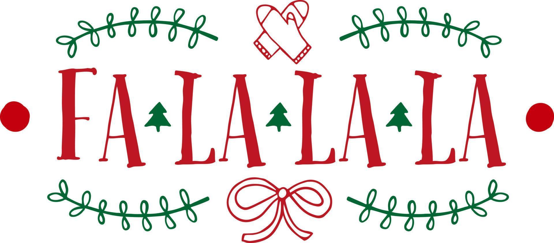 Fa la la la. Matching Family Christmas Shirts. Christmas Gift. Family Christmas. Sticker. Card. vector