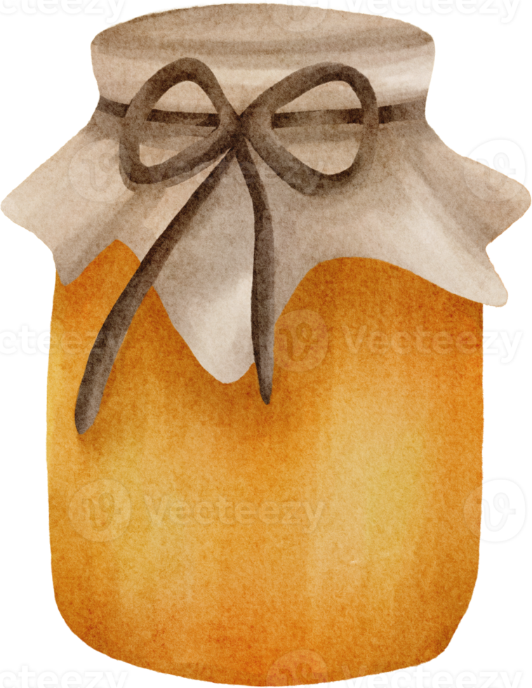 watercolor honey jar png