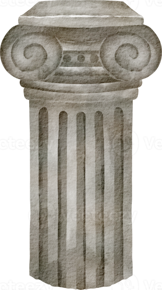 watercolor rome pillar png