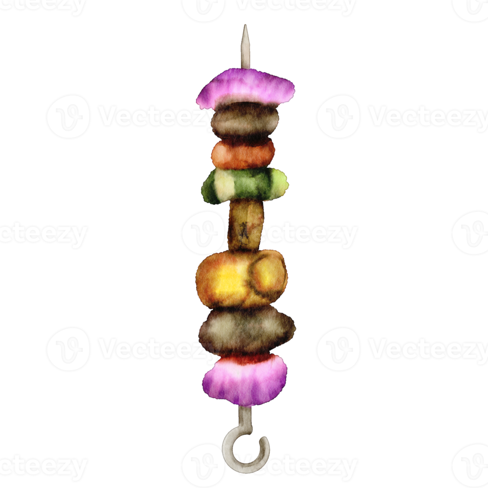 watercolor barbecue skewer png