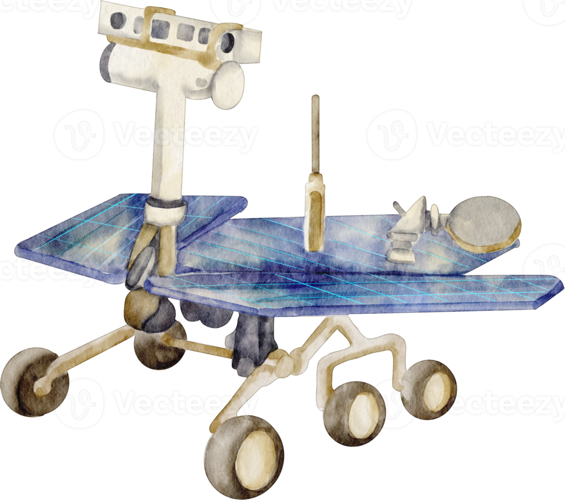 watercolor robot clip art element space png