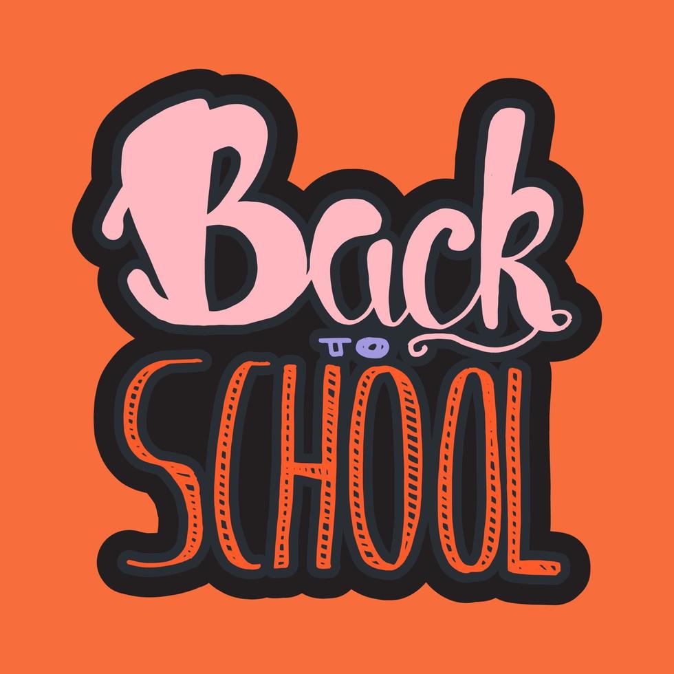 Back To School Lettering vector