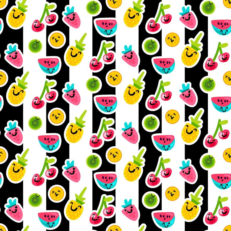 Summer Fruits Patterns vector