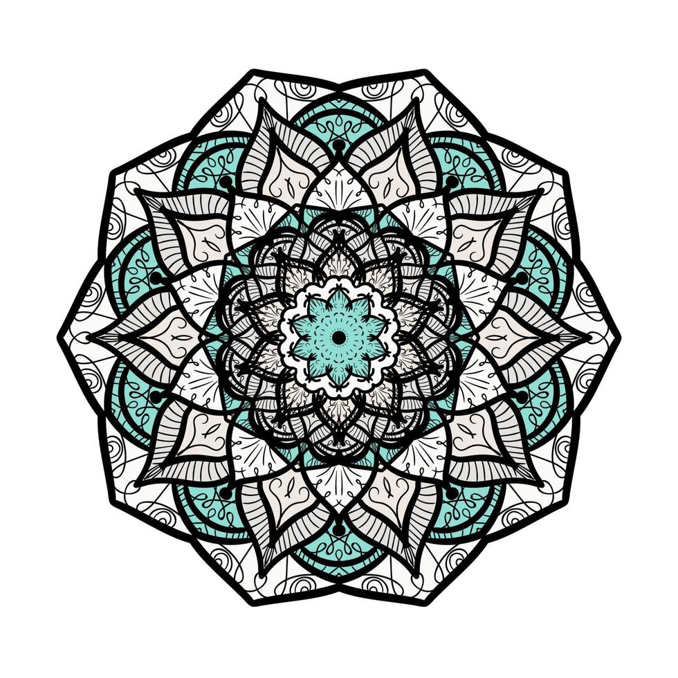 plantilla de línea de mandala vector