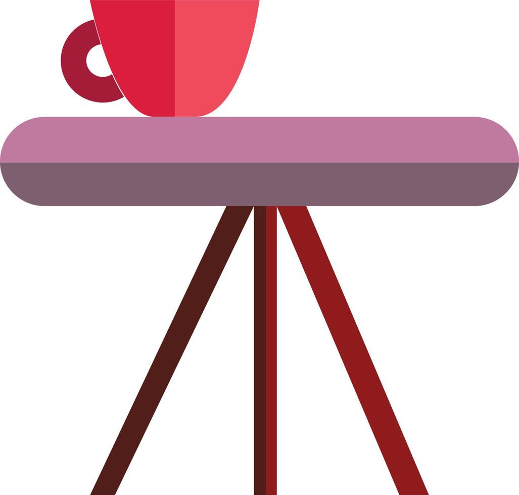 Table canteen furniture with drink cup icon vector