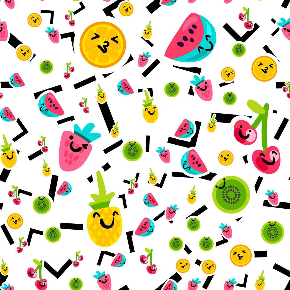 Summer Fruits Patterns vector