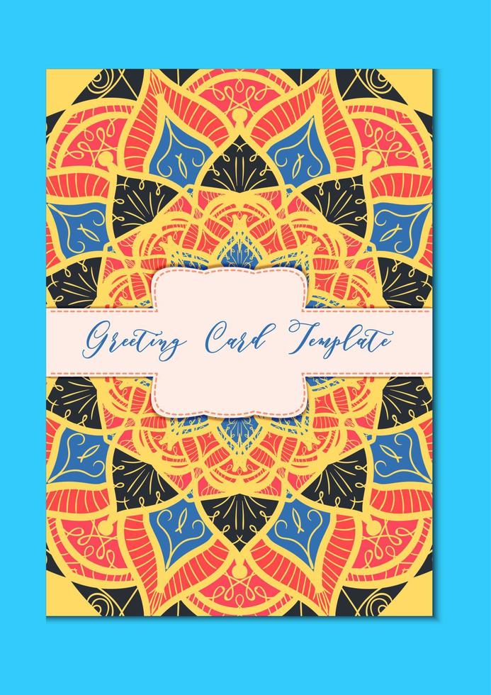 Mandala vintage template card vector