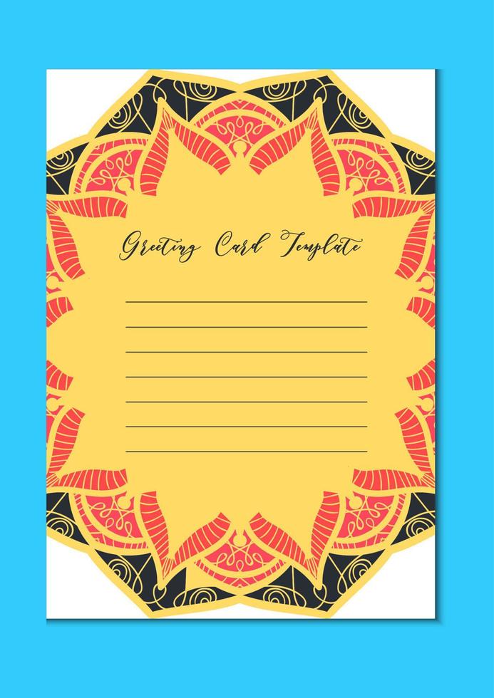 Mandala vintage template card vector