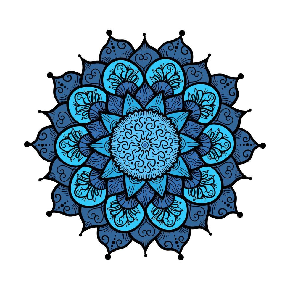 Mandala Line Template vector