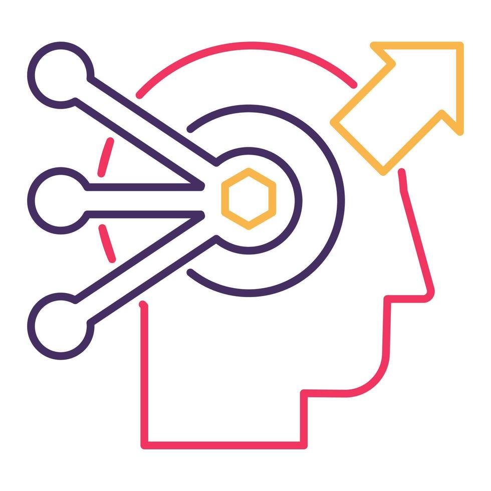 Problem solving and decision making linear vector icon