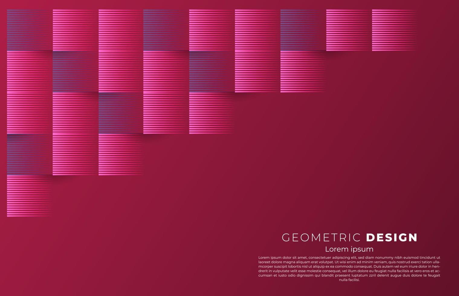 Fondo de estilo de línea de papel geométrico 3d vector