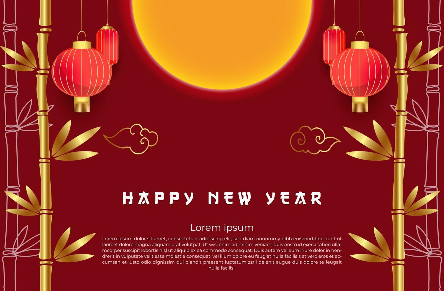 red chinese new year background vector