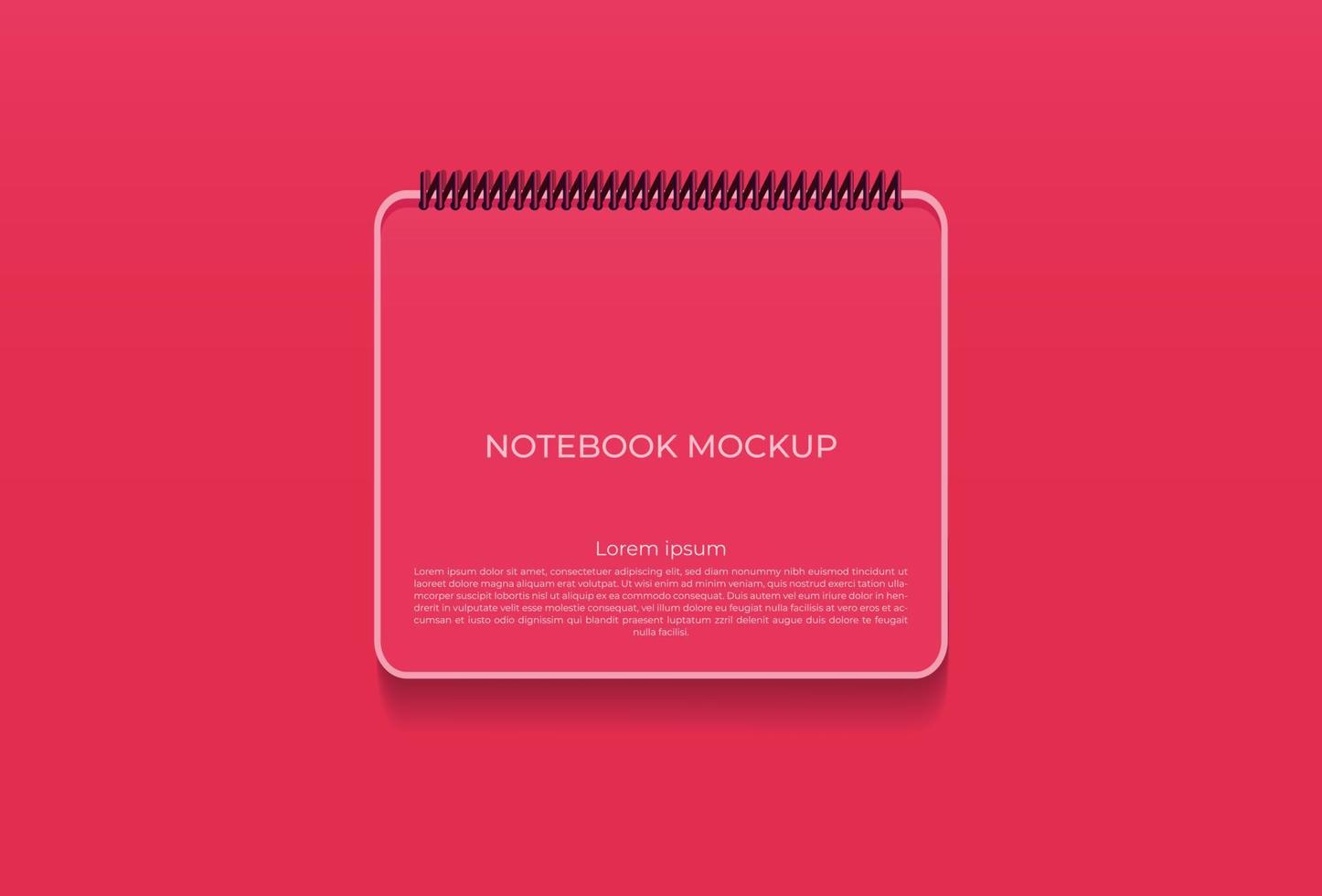 modern magenta color notebook mockup templates vector