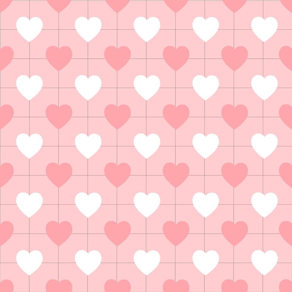 Free vector heart pattern lover pink background