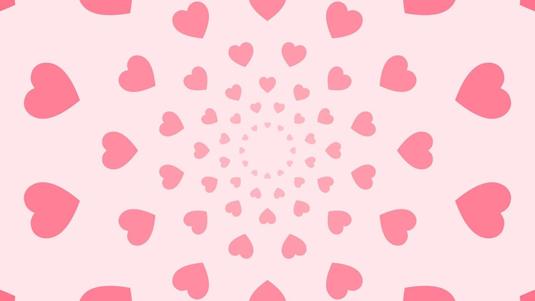 Free vector heart pattern lover pink background