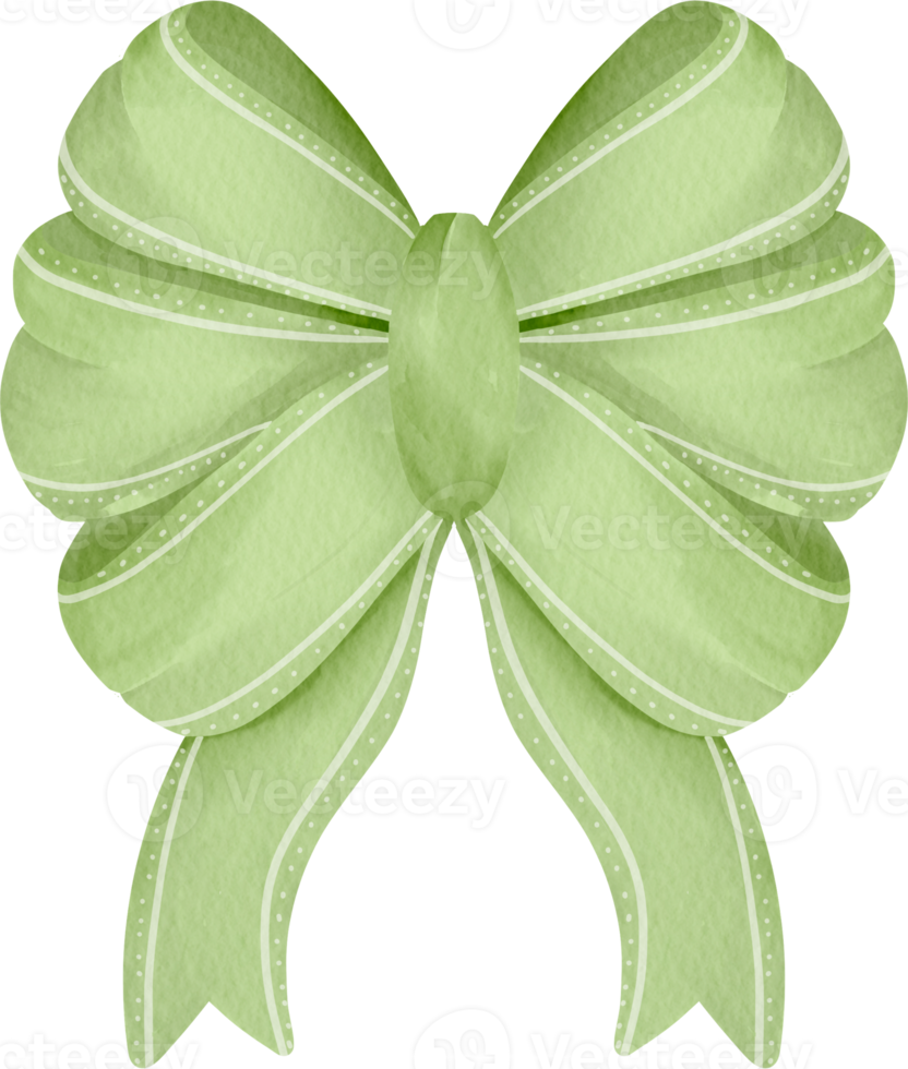 Free watercolor green bow ribbon 16537380 PNG with Transparent Background