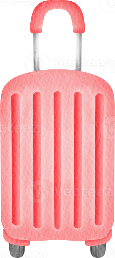 watercolor luggage cute clip art png