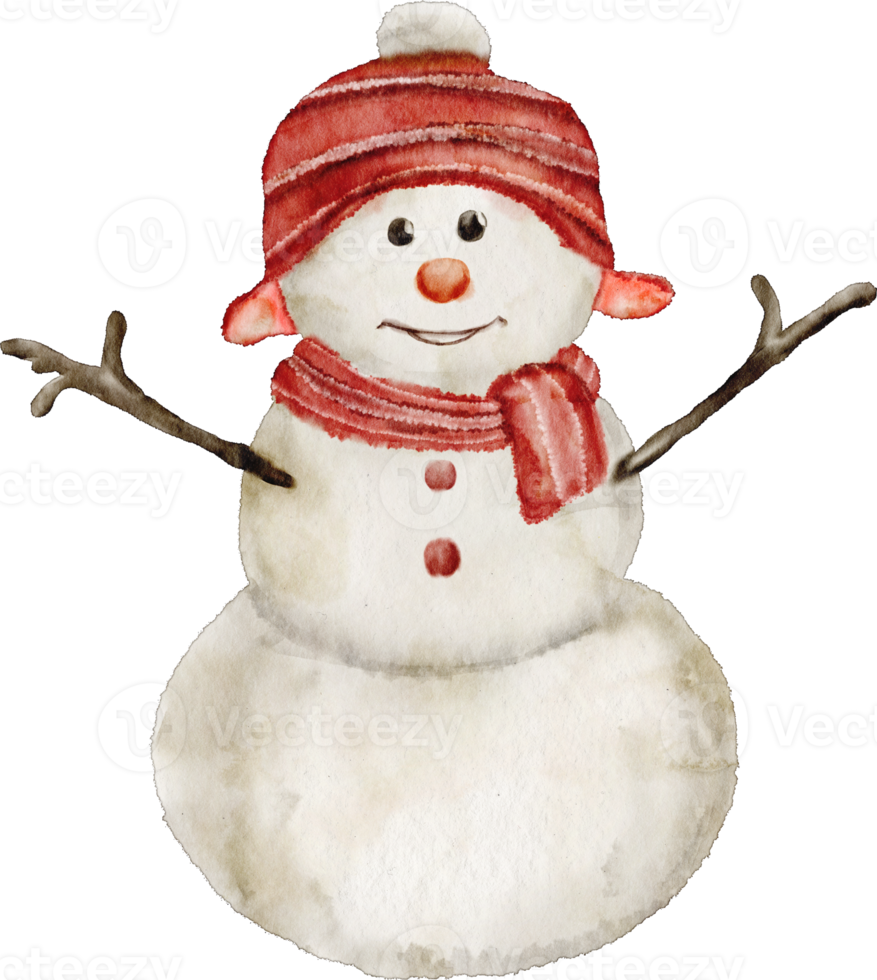 watercolor snow man png