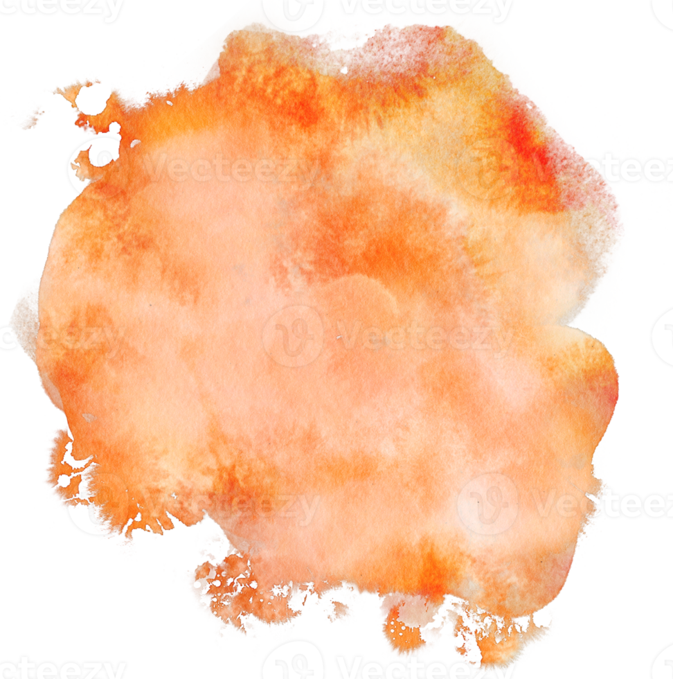 orange stain watercolor png