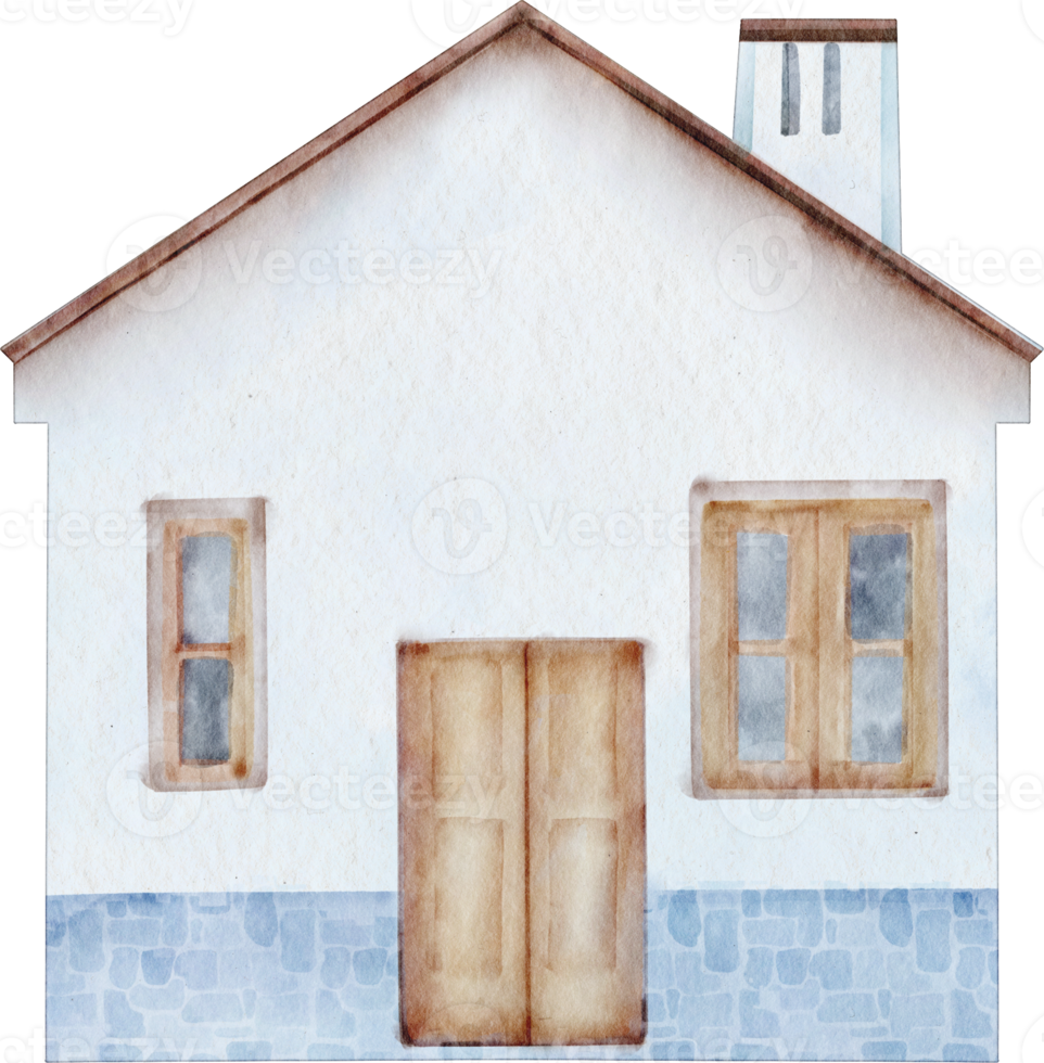 watercolor house building png