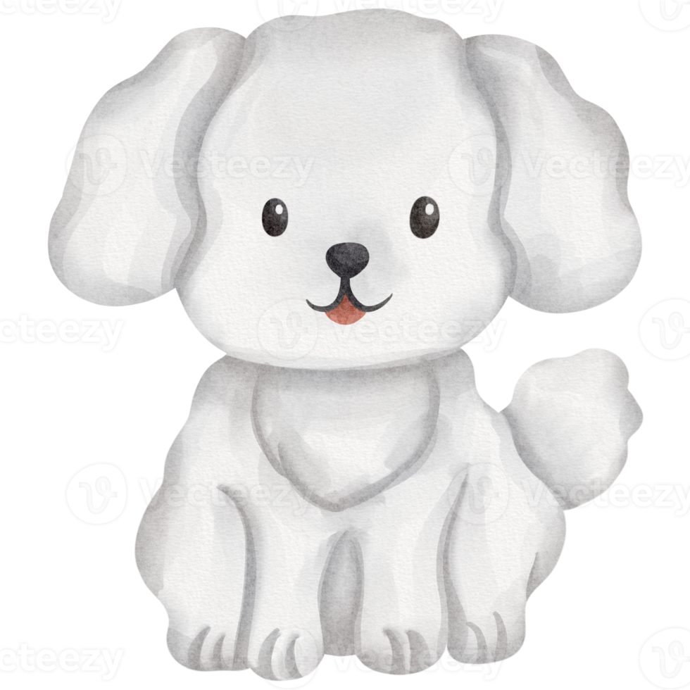 waterverf puppy hond png