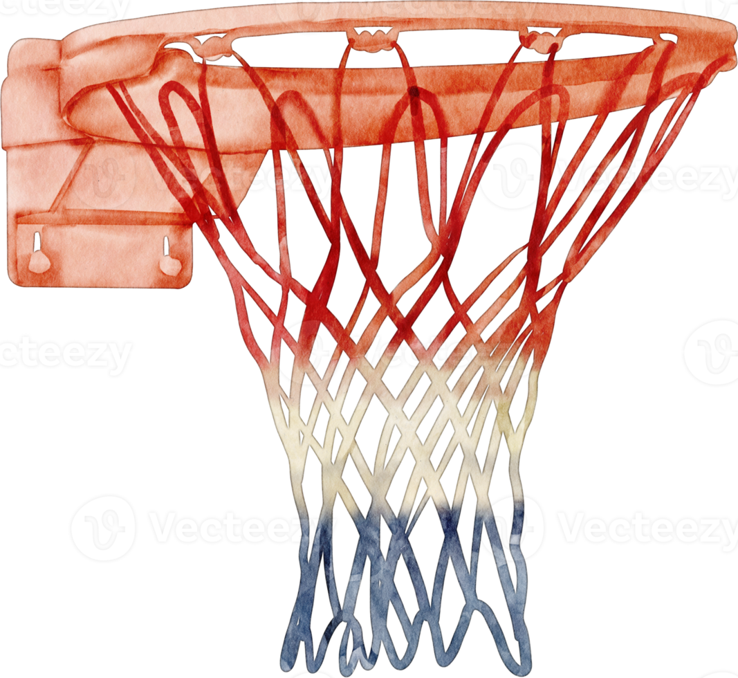 watercolor basketball net png