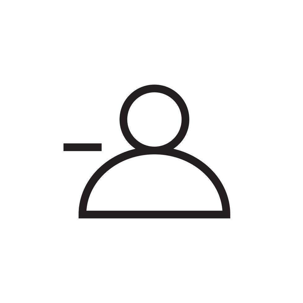 Unsubscribe avatar, unfollow icon vector in line style