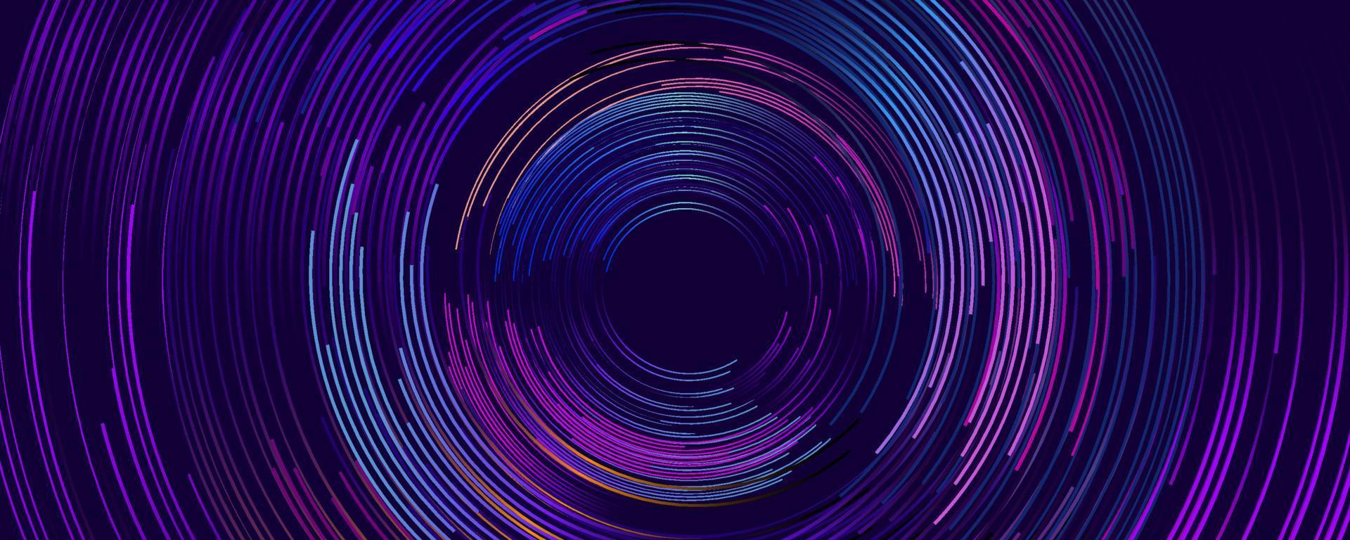 Abstract colorful circular motion lines, vector illustration.