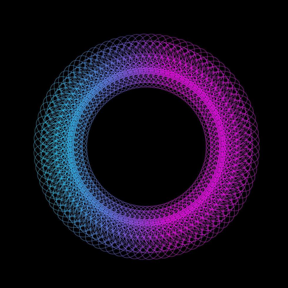 spirograph radial abstract lines geometric background vector