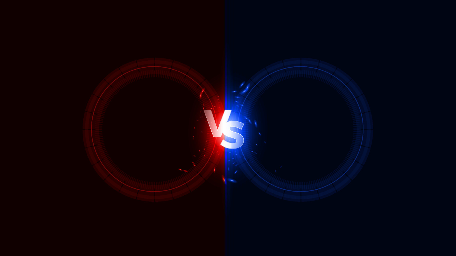 VS Versus Battle headline Modern banner template, Red and Blue shiny
