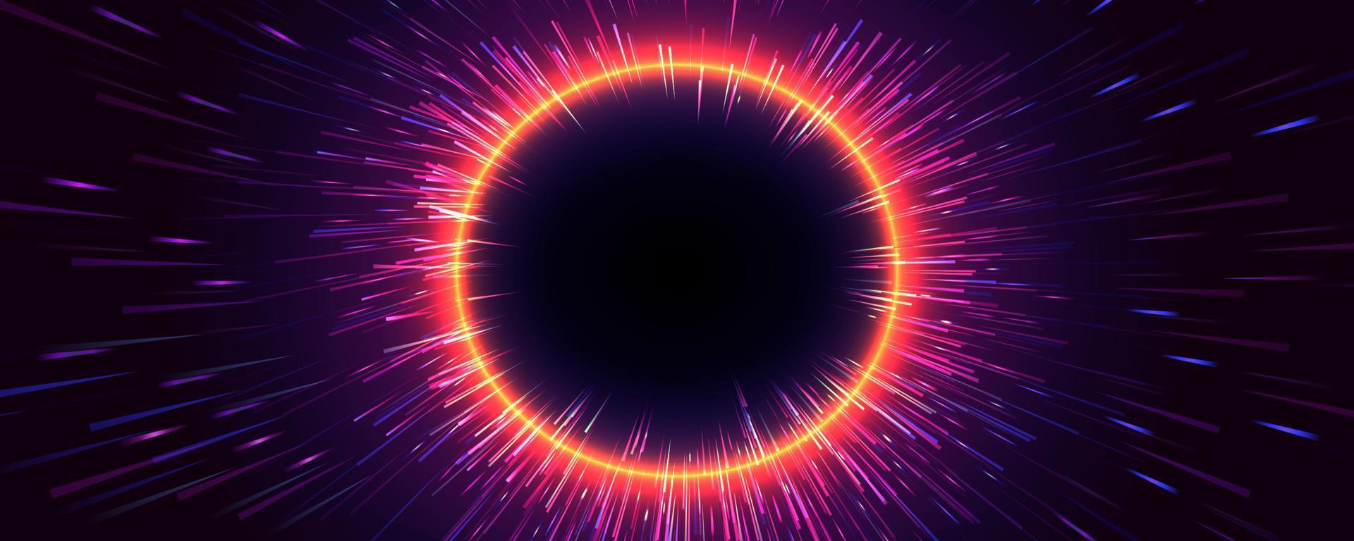 Abstract Starburst dynamic motion lines circular geometric background. vector