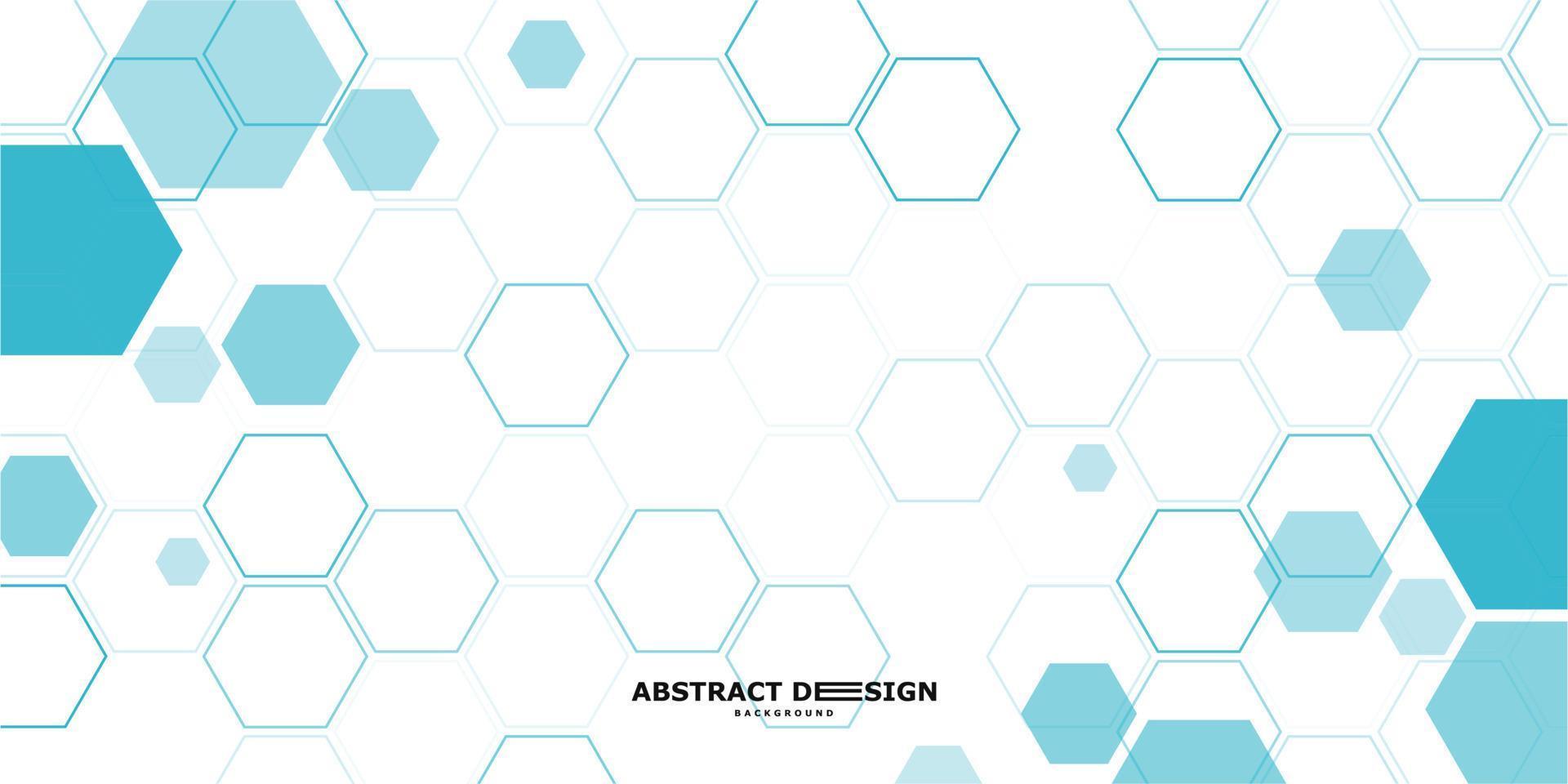 Abstract honeycomb frame pattern for copy space and background. Clean and minimalist banner design in futuristic technology style vector