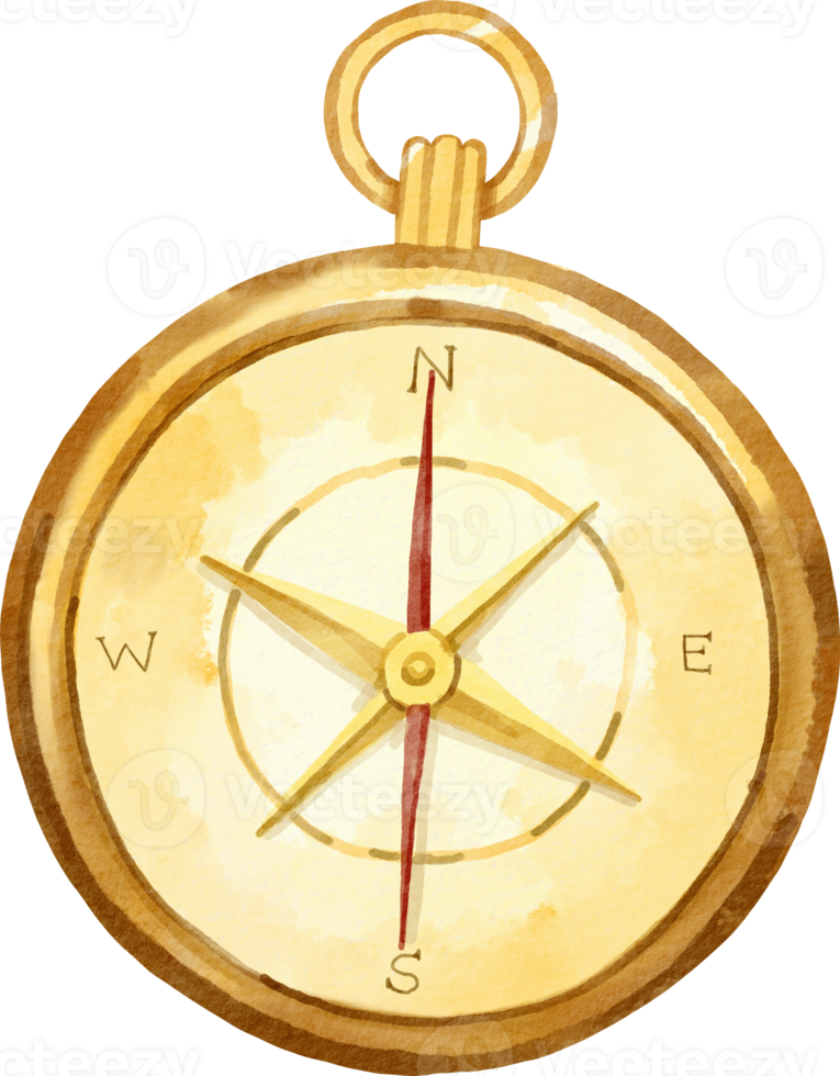 watercolor compass clip art png