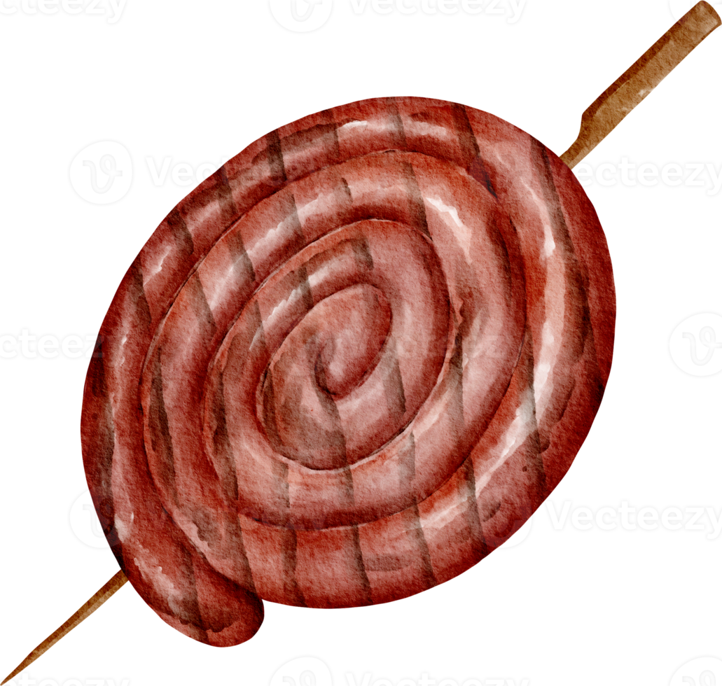 waterverf worst bbq png