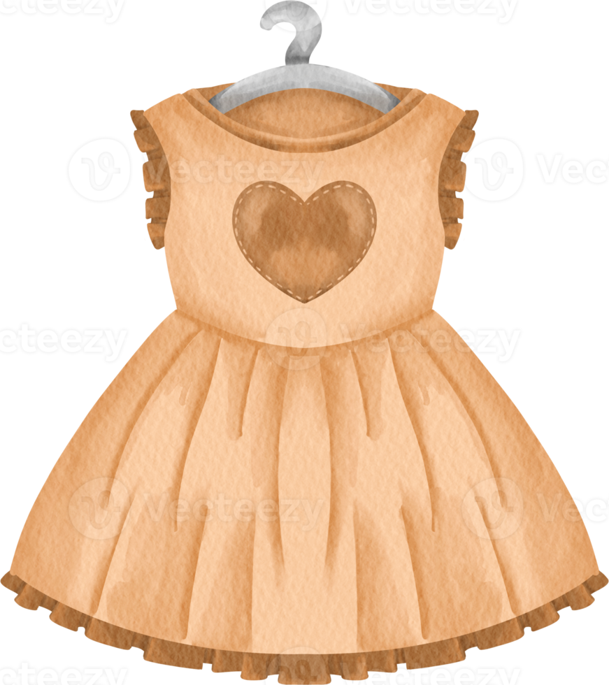 vestido de bebe acuarela png