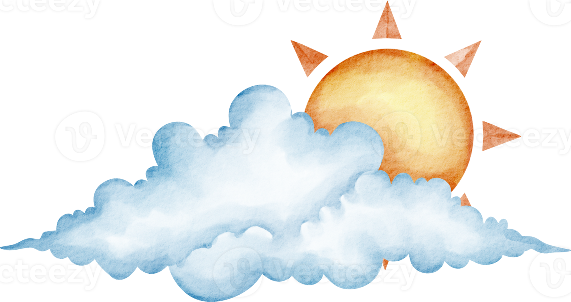 watercolor weather sunny png