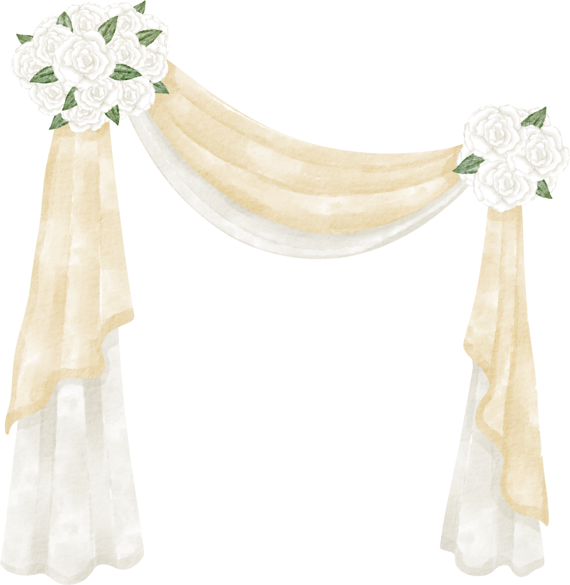 watercolor wedding curtain 16537726 PNG