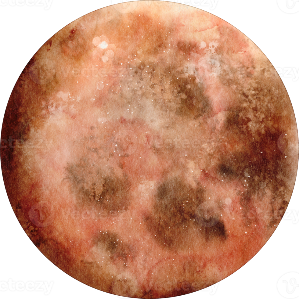 maan- verduistering waterverf planeet png