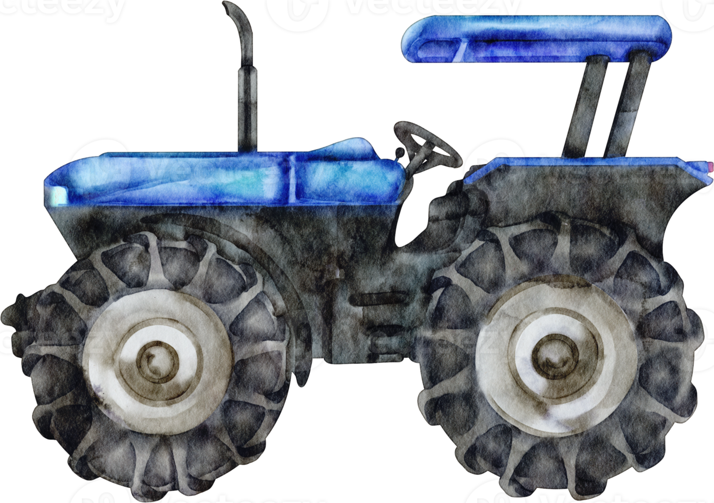 vattenfärg bruka traktor png