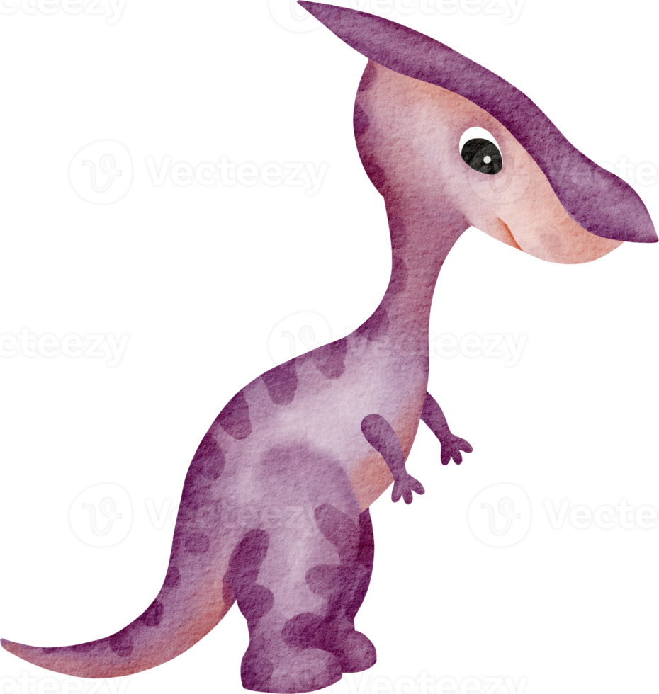 watercolor cute dinosaur png