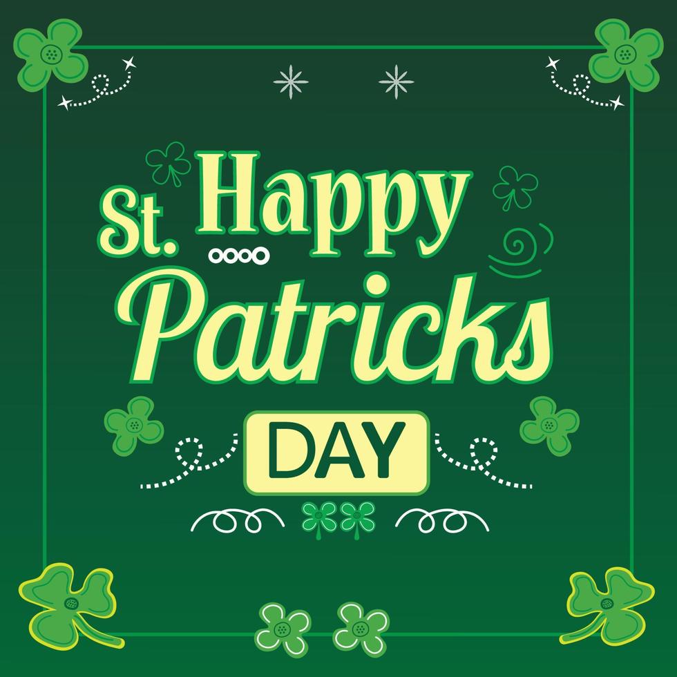 Saint Patricks Day Greeting Card Background vector